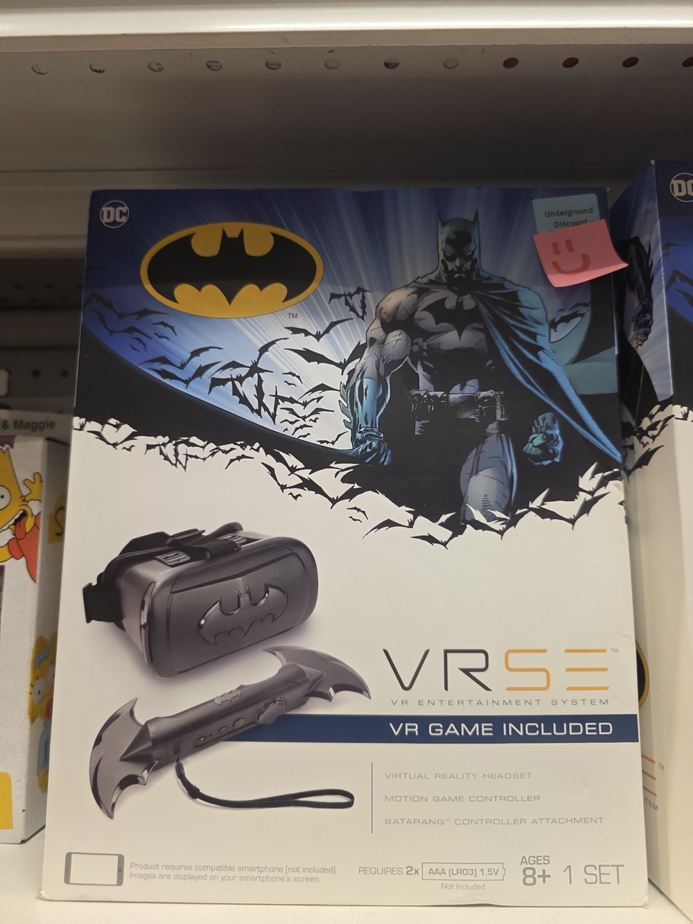 DC Batman VRSE Virtual Reality Headset and Motion Controller - Black and Gray